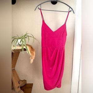 Elegant Pink Spaghetti Strap Dress